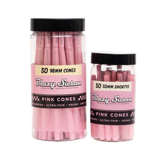 Blazy Susan Pink Cones 50 count Blazy Susan Smoking Accessories 53mm Shortys