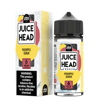 Juice Head Freeze 100mL Juice Head Premium e-Liquids Pineapple Guava Freeze / 3mg / 100mL