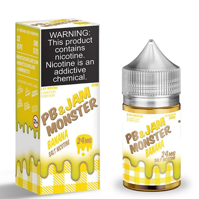 Jam Monster Salts 30mL Monster Labs Nicotine Salt Premiums PB & Banana Jam Monster Salt / 24mg