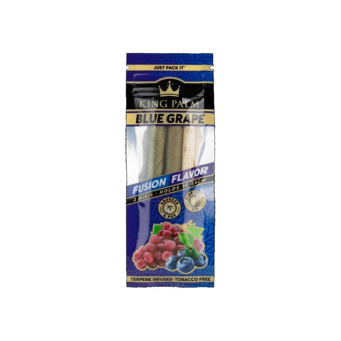 King Palm Real Leaf Mini Rolls (2 Pack) King Palm Smoking Accessories Blue Grape