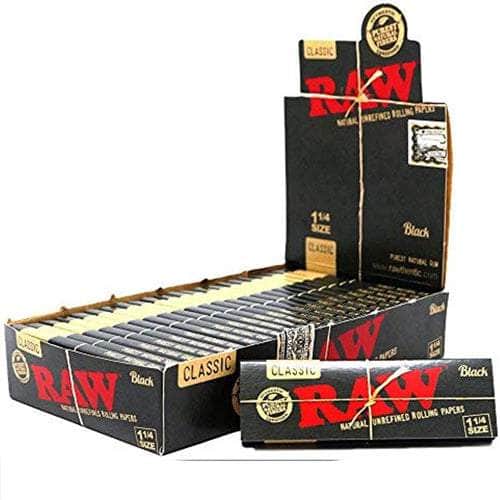 RAW Black Rolling Papers RAW Rolling Papers Smoking Accessories King Size Slim