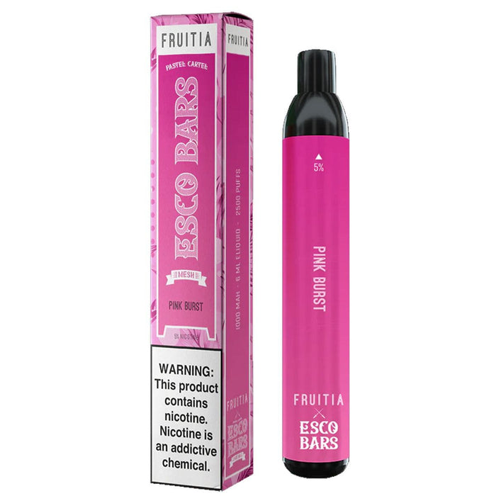 Esco Bars Fruitia 2500 5% Esco Bars by Pastel Cartel Disposables Pink Burst / 2500+ / 5%