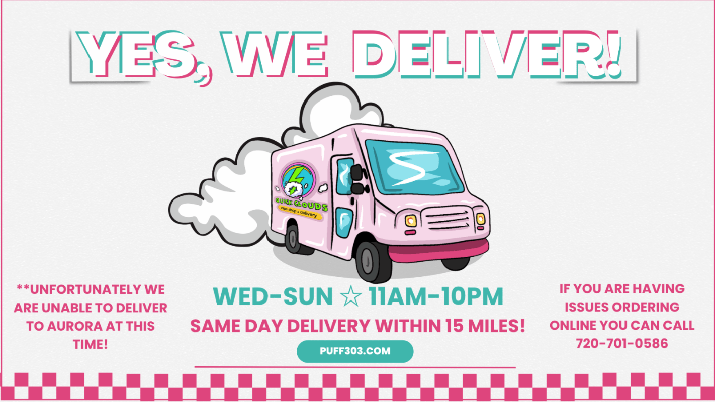 New Late Night Delivery Hours at Quick Clouds Vape and Delivery!
