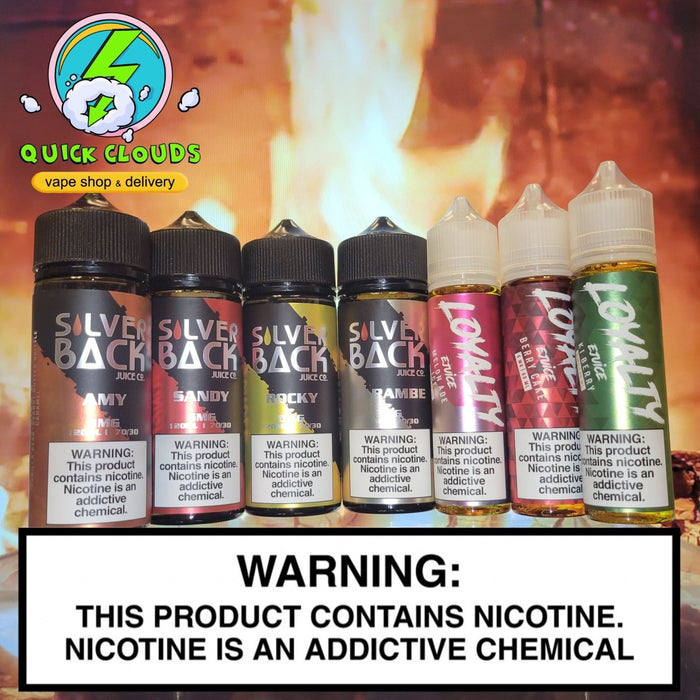SILVERBACK Juice Co and Loyalty are team Faves | Quick Clouds Vape Shop and Delivery