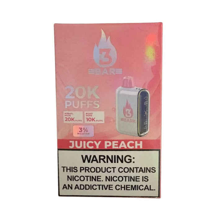 3 Bar 20k 3% Rechargeable Disposable 3 Bar Disposables Juicy Peach / 20000+ / 3% (30mg)