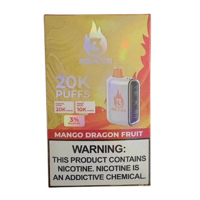 3 percent nicotine disposable vape 3 Bar 20k 3% Rechargable Disposable available in Aurora CO at Quick Clouds  Vape Shop main image 0