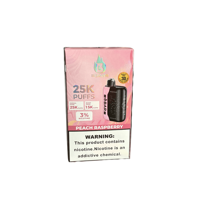 3 Bar 25k 3% Rechargeable Disposable 3 Bar Disposables Peach Raspberry / 20000+ / 3% (30mg)