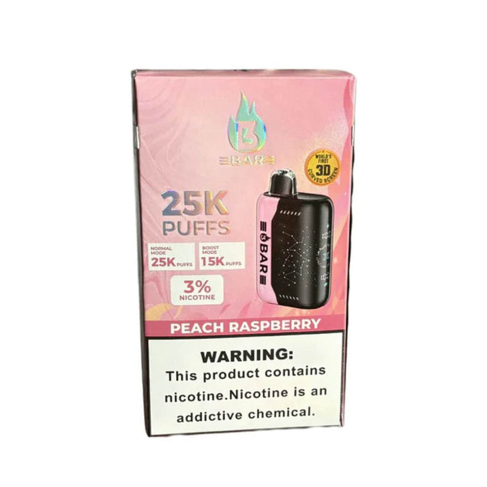 3 Bar 25k 3% Rechargeable Disposable 3 Bar Disposables Peach Raspberry / 20000+ / 3% (30mg)