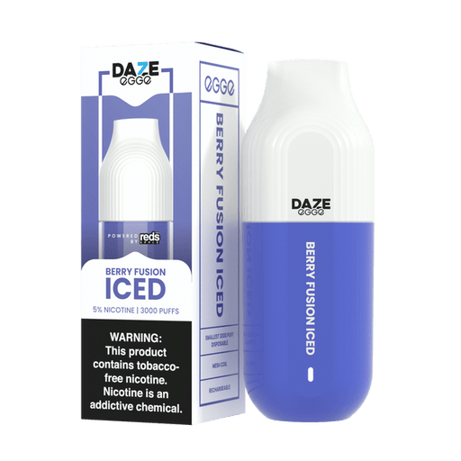 Daze Egge 3000 5% 7 Daze Disposables Berry Fusion Iced / 3000 / 5% (50mg)