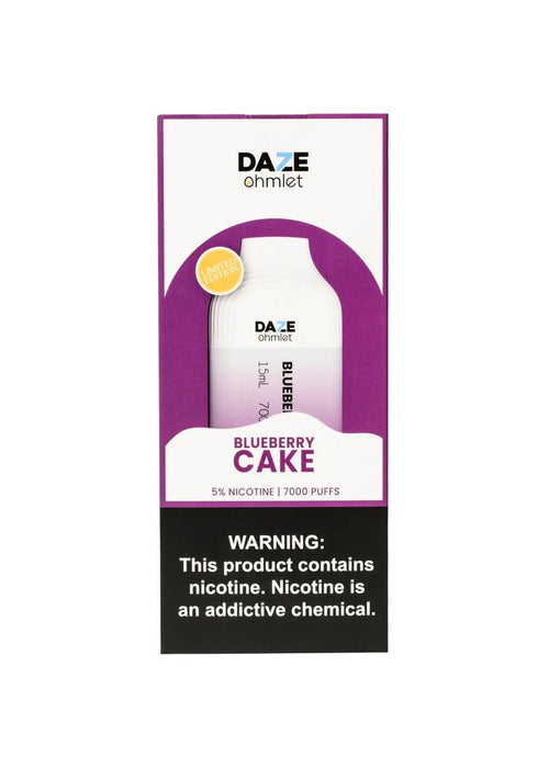 Daze Ohmlet 7000 5% Clearance 7 Daze Disposables Blueberry Cake / 7000 / 5% (50mg)