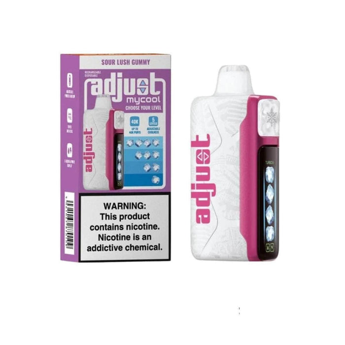 Adjust MyCool 40k 5% Rechargeable Disposable Adjust Disposables Sour Lush Gummy / 40000+ / 5% (50mg)