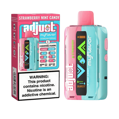 Adjust MyFlavor 40k 5% Rechargeable Disposable Adjust Disposables Strawberry Mint Candy / 40000+ / 5% (50mg)