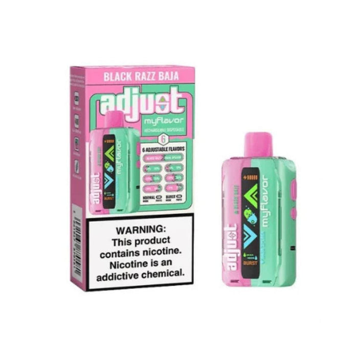 Adjust MyFlavor 40k 5% Rechargeable Disposable Adjust Disposables Black Razz Baja / 40000+ / 5% (50mg)
