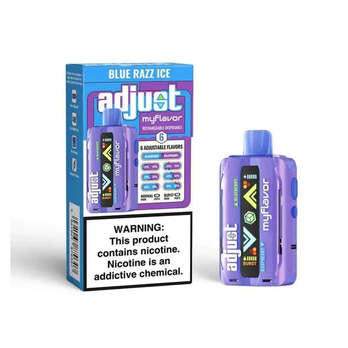 Adjust MyFlavor 40k 5% Rechargeable Disposable Adjust Disposables Blue Razz Ice / 40000+ / 5% (50mg)