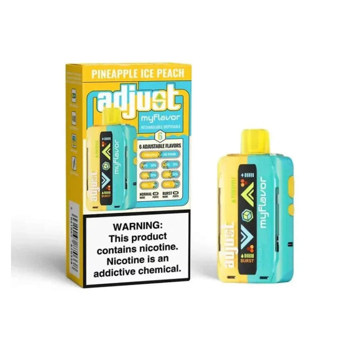 Adjust MyFlavor 40k 5% Rechargeable Disposable Adjust Disposables Pineapple Ice Peach / 40000+ / 5% (50mg)