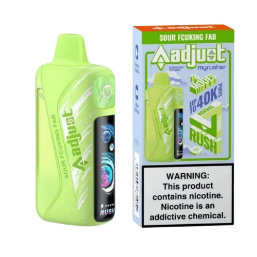 Adjust MyRusher 40k 5% Rechargeable Disposable Adjust Disposables Sour Fcuking Fab / 40000+ / 5% (50mg)