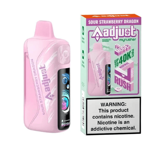 Adjust MyRusher 40k 5% Rechargeable Disposable Adjust Disposables Sour Strawberry Dragon / 40000+ / 5% (50mg)