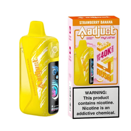 Adjust MyRusher 40k 5% Rechargeable Disposable Adjust Disposables Strawberry Banana / 40000+ / 5% (50mg)