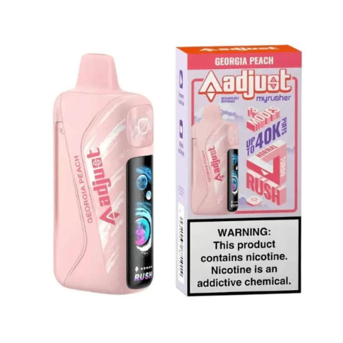 Adjust MyRusher 40k 5% Rechargeable Disposable Adjust Disposables Georgia Peach / 40000+ / 5% (50mg)