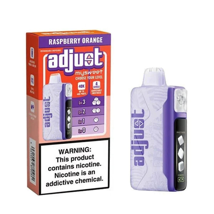 Adjust MySweet 40k 5% Rechargeable Disposable Adjust Disposables Raspberry Orange / 40000+ / 5% (50mg)