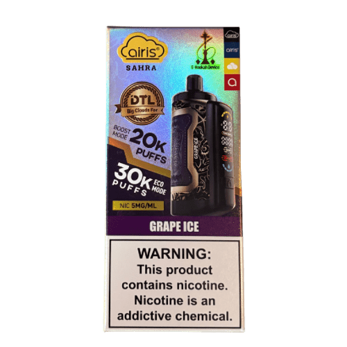 Airis Sahra 30k E-Hookah disposable vape available in Aurora CO at Quick Clouds Airis Sahra 30k E-Hookah disposable vape available in Aurora CO at Quick Clouds
