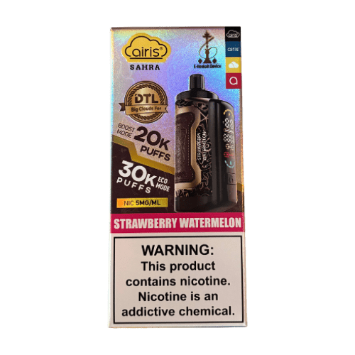 Airis Sahra DTL 30k E-Hookah Device 0.5% Kangertech Disposables Strawberry Watermelon / 30000+ / 0.5% (5mg)