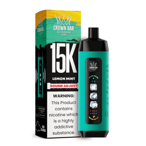Al Fakher Crown Bar Ice Adjust 15000 Puff 0.5% Al Fakher Disposables Lemon Mint / 15000+ / 0.5% (5mg)