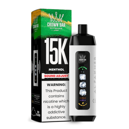 Al Fakher Crown Bar Ice Adjust 15000 Puff 0.5% Al Fakher Disposables Mint / 15000+ / 0.5% (5mg)