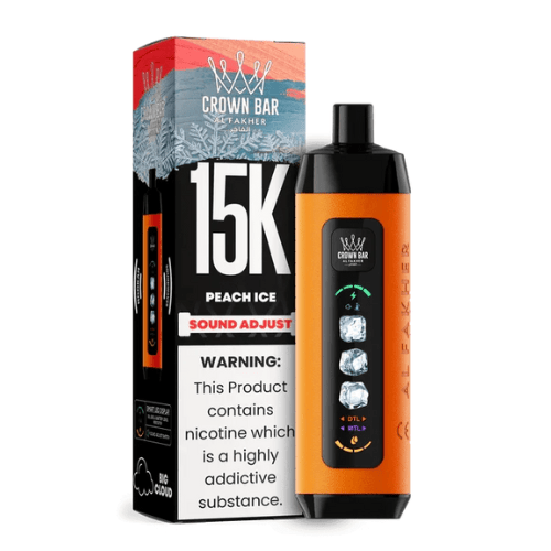 Al Fakher Crown Bar Ice Adjust 15000 Puff 0.5% Al Fakher Disposables Peach Ice / 15000+ / 0.5% (5mg)