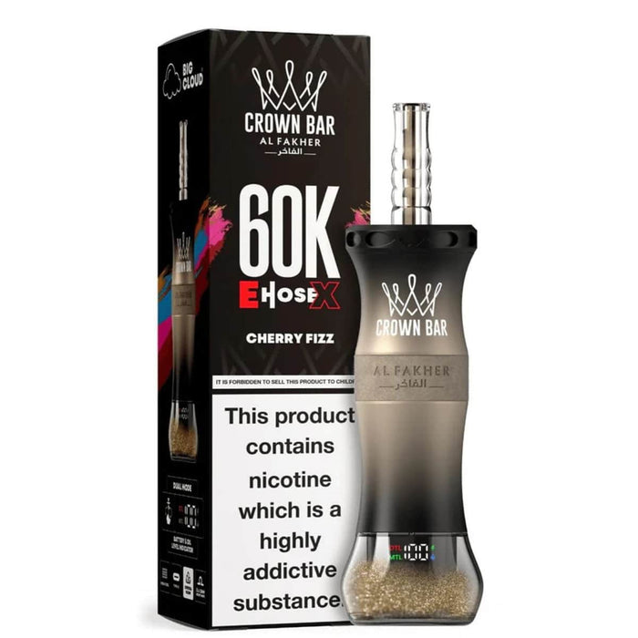 Al Fakher Crown Bar E-Hose 60000 Puff 0.6% Al Fakher Disposables Cherry Fizz / 60000+ / 0.6% (6mg)