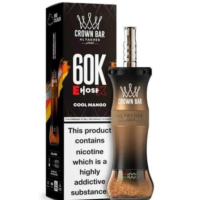 Al Fakher Crown Bar E-Hose 60000 Puff 0.6% Al Fakher Disposables Cool Mango / 60000+ / 0.6% (6mg)