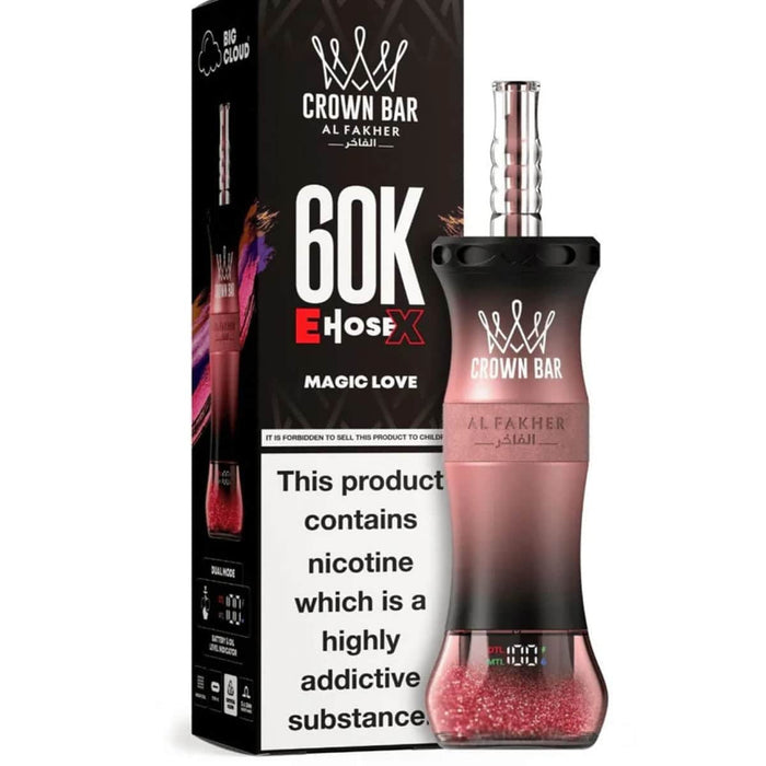 Al Fakher Crown Bar E-Hose 60000 Puff 0.6% Al Fakher Disposables Magic Love / 60000+ / 0.6% (6mg)
