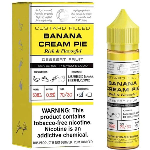 Basix Series by Glas 60mL Basix Series Premium e-Liquids Banana Cream Pie / 3mg / 60mL