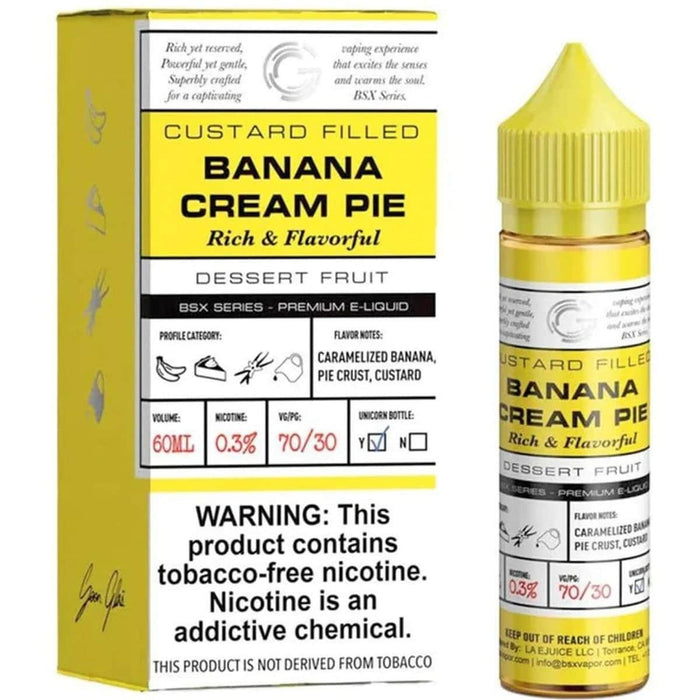 Basix Series by Glas 60mL Basix Series Premium e-Liquids Banana Cream Pie / 3mg / 60mL