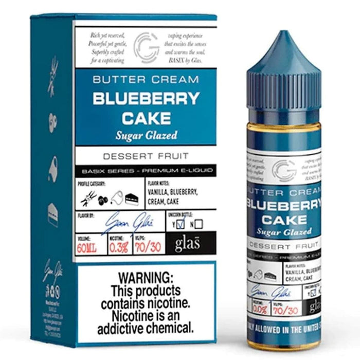 Basix Series by Glas 60mL Basix Series Premium e-Liquids Blueberry Cake / 3mg / 60mL