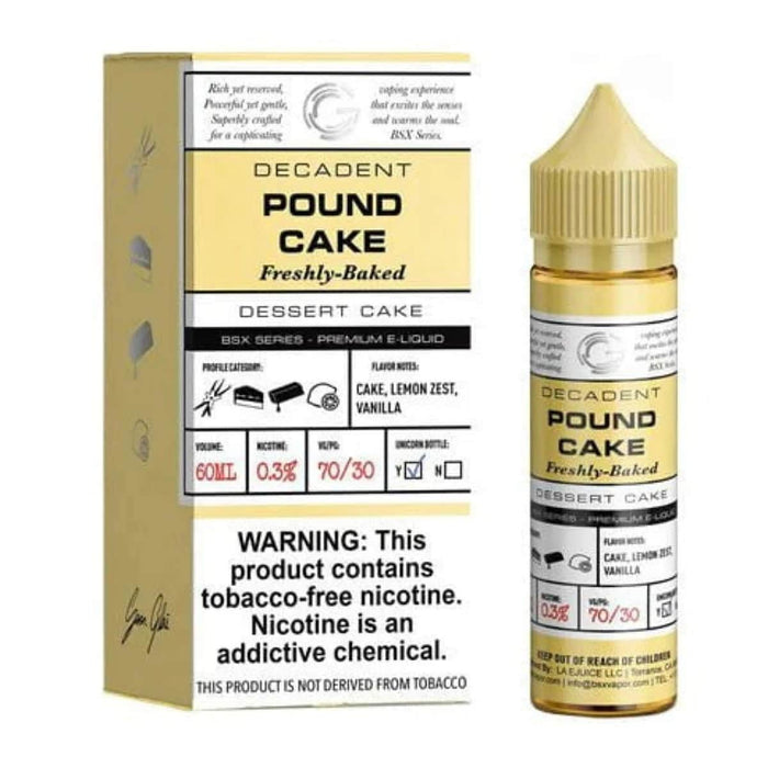 Basix Series by Glas 60mL Basix Series Premium e-Liquids Pound Cake / 3mg / 60mL