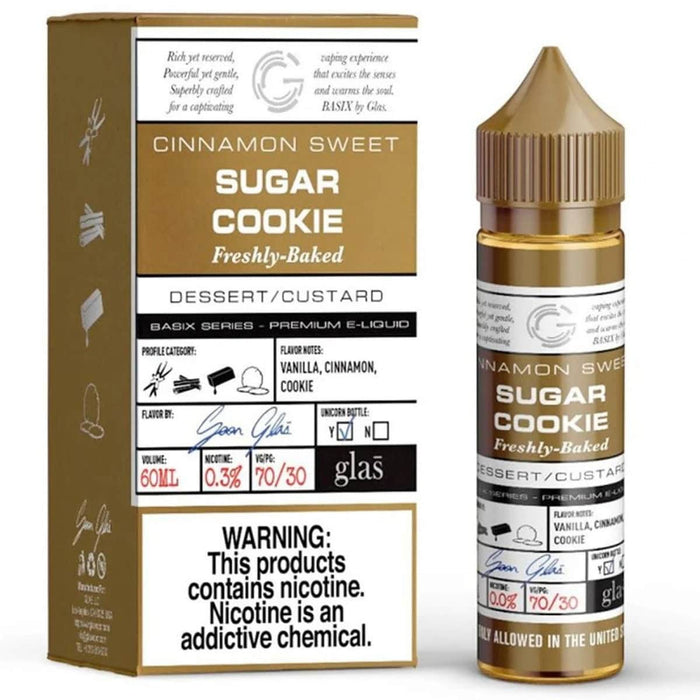 Basix Series by Glas 60mL Basix Series Premium e-Liquids Sugar Cookie / 3mg / 60mL