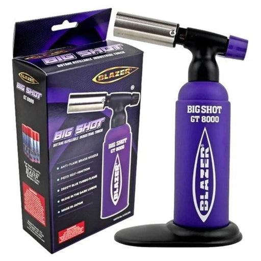 Blazer Big Shot Torch Blazer Smoking Accessories Glow in the Dark Purple
