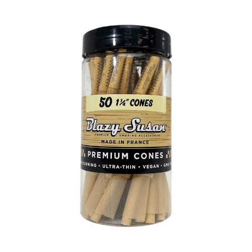 Blazy Susan Premium  Unbleached Cones Blazy Susan Smoking Accessories 1 1/4" (50 ct)