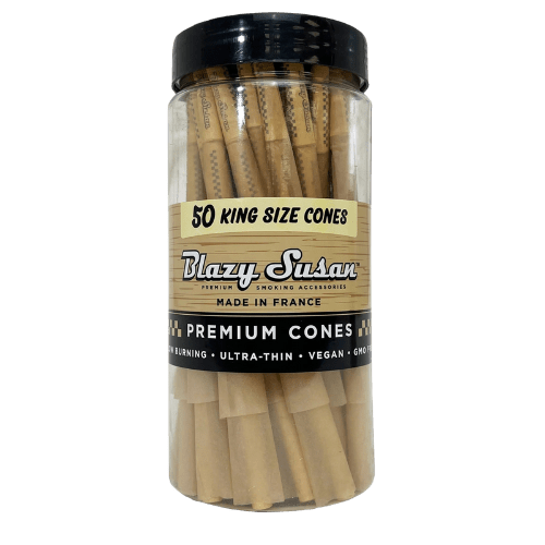 Blazy Susan Premium  Unbleached Cones Blazy Susan Smoking Accessories King Size (50 ct)