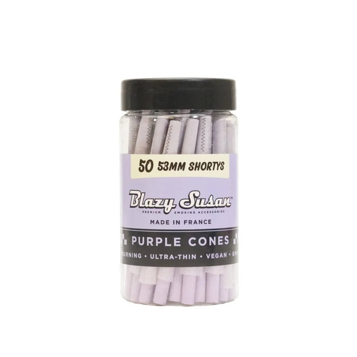 Blazy Susan Purple Cones Blazy Susan Smoking Accessories 53mm Shortys (50 Ct)