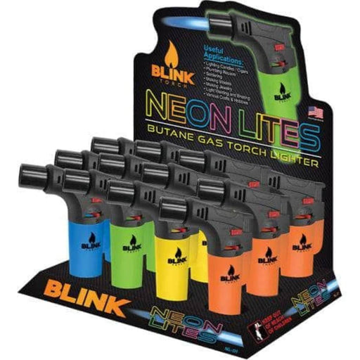 Blink Neon Lites Butane Gas Torch Lighter Blink Smoking Accessories