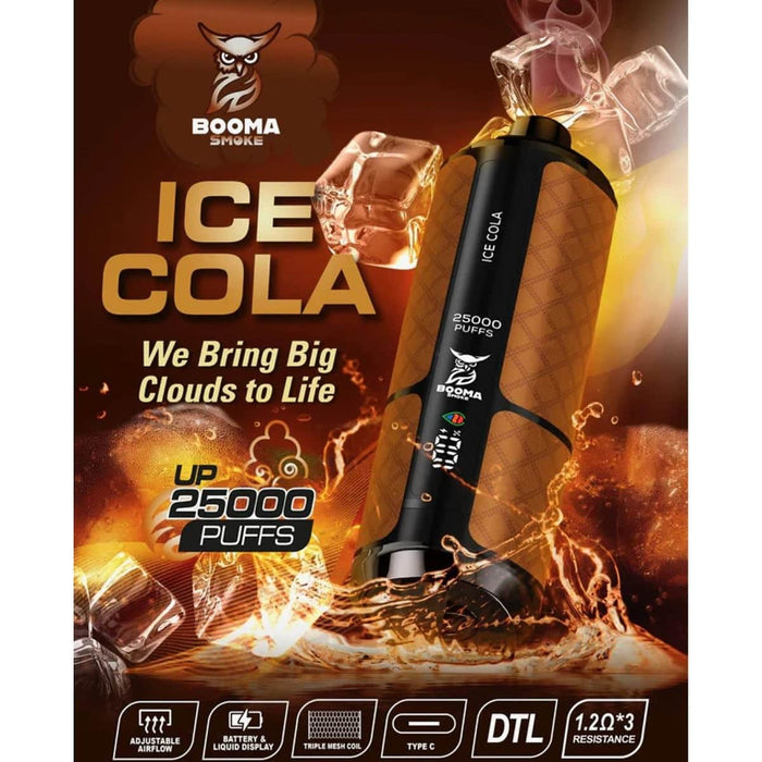 Booma Hookah 25k 0.6% Booma Disposables Ice Cola / 25000+ / 0.6% (6mg)