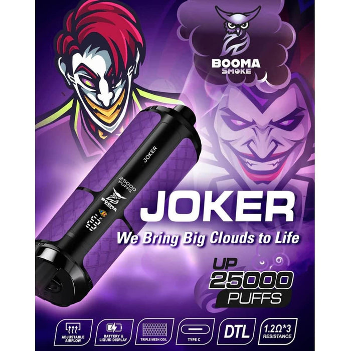Booma Hookah 25k 0.6% Booma Disposables Joker / 25000+ / 0.6% (6mg)