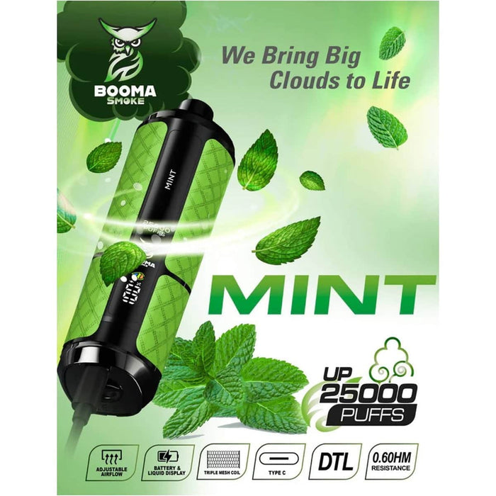 Booma Hookah 25k 0.6% Booma Disposables Mint / 25000+ / 0.6% (6mg)