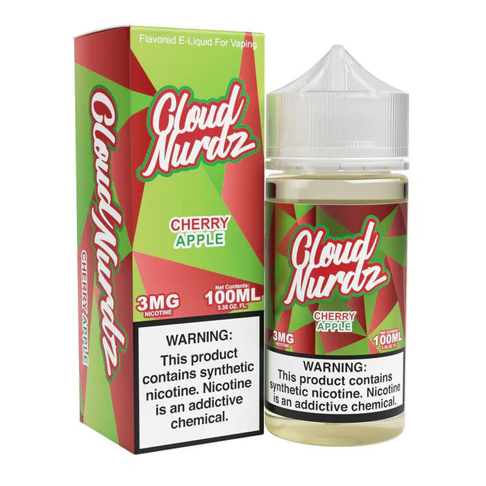 Cloud Nurdz 100mL Cloud Nurdz Premium e-Liquids Cherry Apple / 3mg / 100mL
