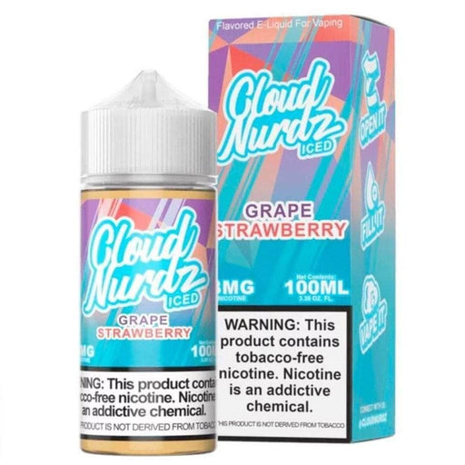 Cloud Nurdz Iced 100mL Cloud Nurdz Premium e-Liquids Iced Grape Strawberry / 3mg / 100mL