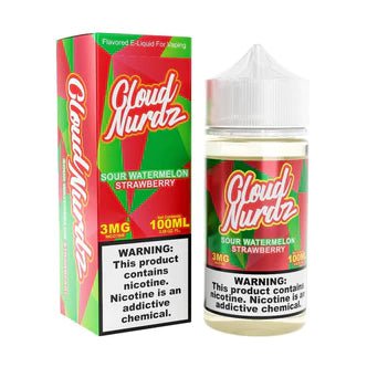 Cloud Nurdz 100mL Cloud Nurdz Premium e-Liquids Sour Watermelon Strawberry / 3mg / 100mL