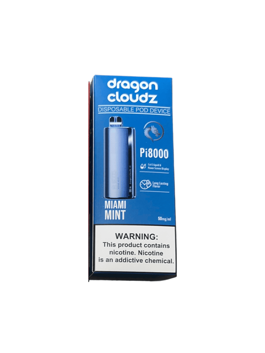Dragon Cloudz Pi8000 5% Rechargeable Disposable Clearance Dragon Cloudz Disposables Miami Mint / 8000+ / 5% (50mg)