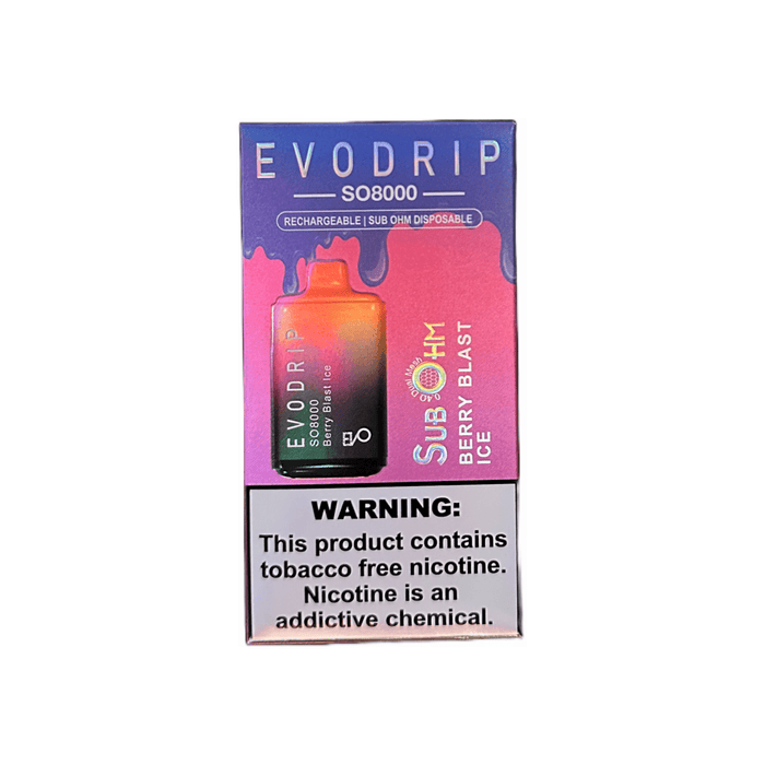 Evo Drip SO8000 3% Evo Bar Disposables Berry Blast Ice / 8000+ / 3% (30mg)